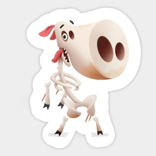 Piggy skeleton Sticker